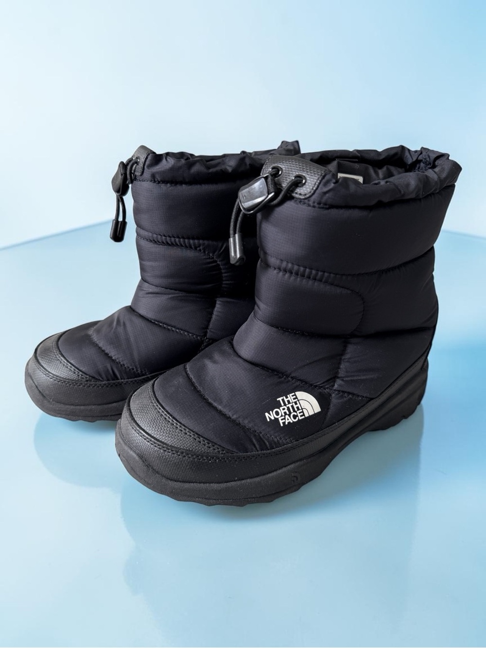 The North Face Black Puffer Winter Snow Boots Thermoball Pull-On Toddler Size 3